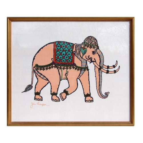 140 - After Julia Thomson - An Indian Elephant - screen print, framed & glazed, 69 by 59cms; together ... 