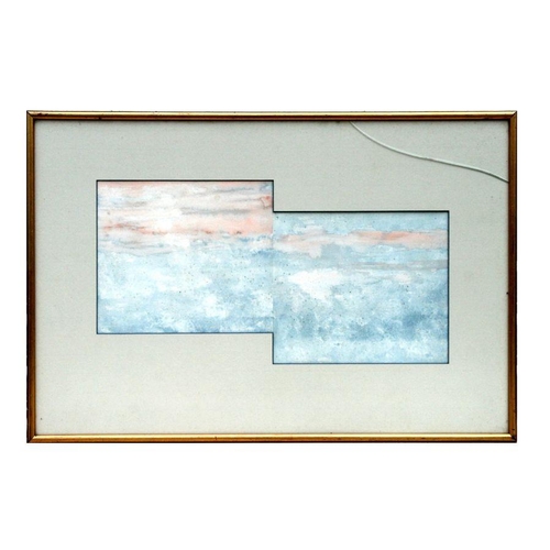 172 - T F ? - Cumbrian Skies 95 - watercolour, titled and initialled to verso, framed & glazed, 50 by ... 