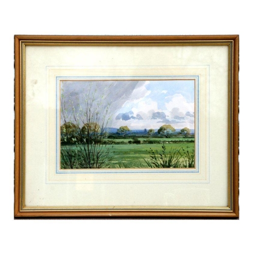 190 - Peter Challen (modern British) - Landscape Scene - signed lower left, watercolour, framed & glaz... 