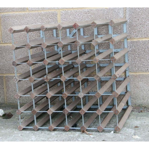 2 - A thirty six division wine rack, 62cms wide.