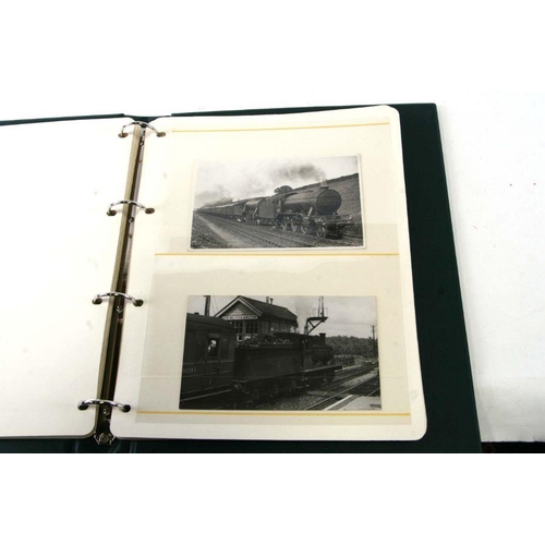 20 - Railway interest:  An album of real photographic postcards depicting locomotives and railway scenes ... 