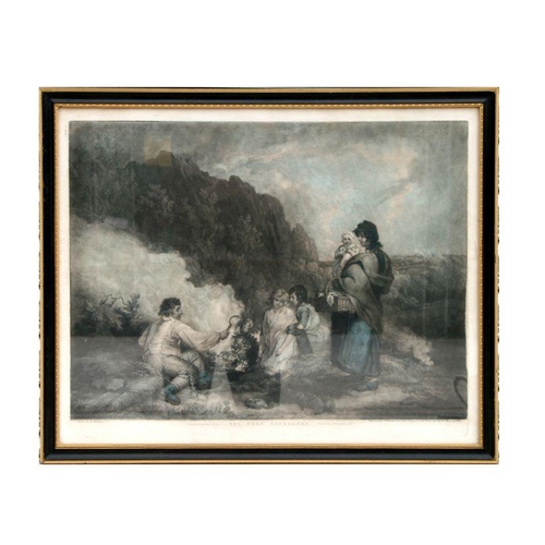 209 - After George Morland - The Fern Gatherers - mezzotint, engraved by I R Smith, London, framed & g... 