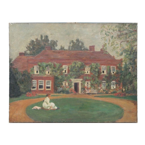 213 - Attributed to Hilda Kidman (1891-1980) - Ramerick Manor - oil on canvas, unframed, 57 by 44cms.