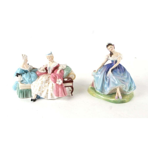 258 - A Royal Doulton Group - The Love Letter - HN2149; together with a Royal Doulton figure - The Giselle... 