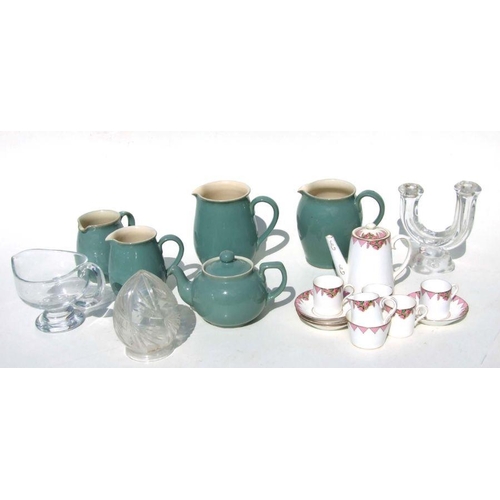 282 - A quantity of assorted tea and dinner wares to include Denby and Paragon and other items.