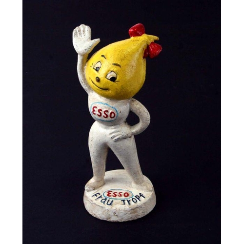 345 - A painted cast metal Esso petroleum advertising figure. 23cm high