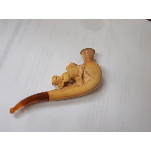 324 - A Victorian carved Meerschaum pipe, cased; together with three other pipes, cased; and a Black Fores... 