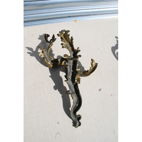 654 - A group of rococo style ormolu wall sconces (a/f).