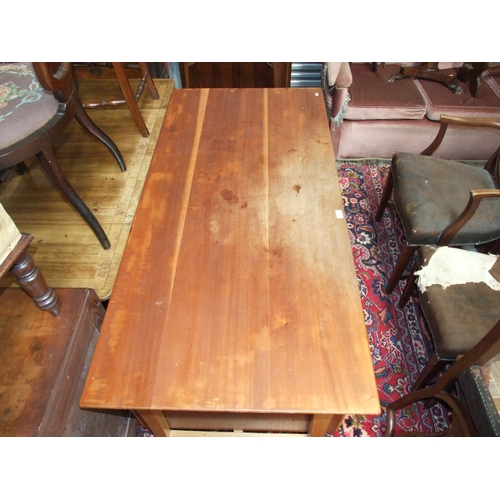 700 - A mid 20th century Danish design pedestal desk with an arrangement of six drawers, 152cms wide.