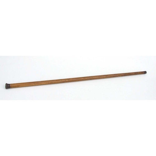 116 - A military bamboo walking stick, the handle carved 'This is the Stick Drove Pig Through Shanghai', 9... 