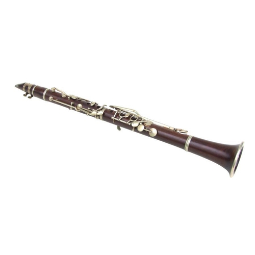 167 - A late 19th / early 20th century five-piece hardwood clarinet, the thumb support stamped 'JTL', 57cm... 