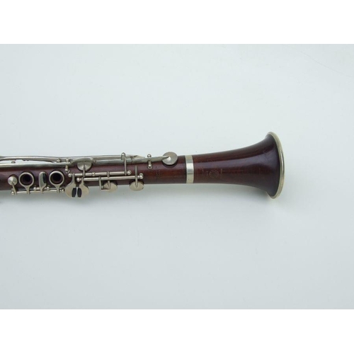 169 - A Ball Beavon & Co. five-piece rosewood clarinet, 65cms long.