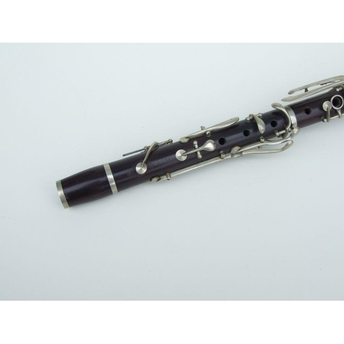 172 - A F Besson of London rosewood clarinet, 57cms long (missing mouthpiece).