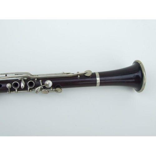 172 - A F Besson of London rosewood clarinet, 57cms long (missing mouthpiece).