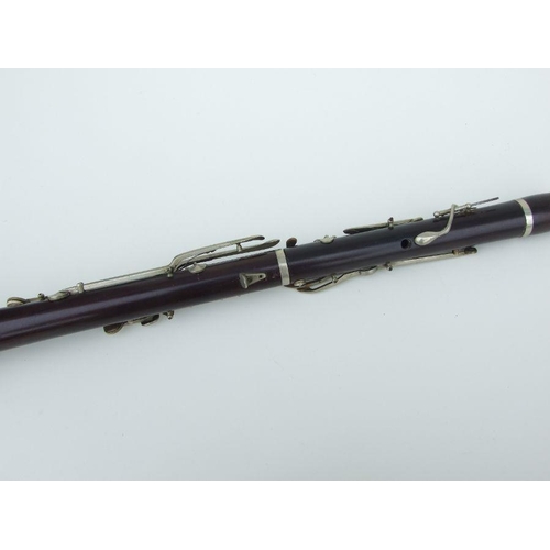 172 - A F Besson of London rosewood clarinet, 57cms long (missing mouthpiece).