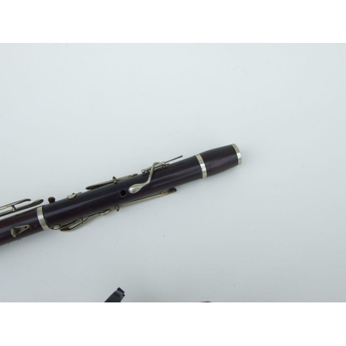 172 - A F Besson of London rosewood clarinet, 57cms long (missing mouthpiece).