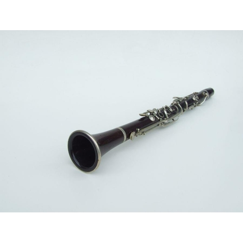 172 - A F Besson of London rosewood clarinet, 57cms long (missing mouthpiece).