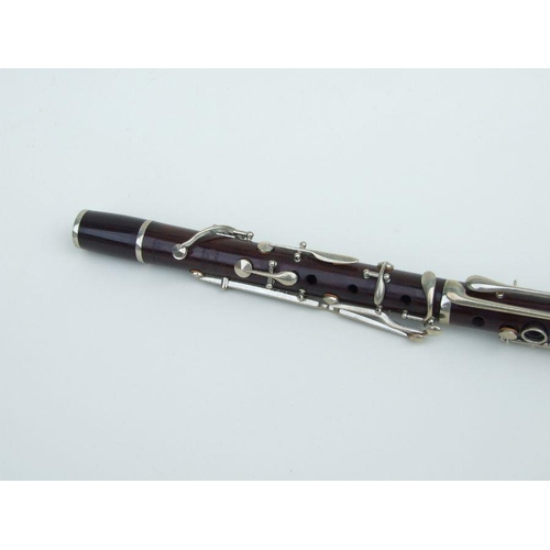 173 - A G Mahillon, London rosewood clarinet, Gold Medal, Paris 1878, manufactured by 'M Albert, Brussels,... 