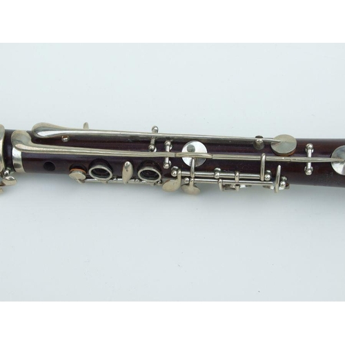 173 - A G Mahillon, London rosewood clarinet, Gold Medal, Paris 1878, manufactured by 'M Albert, Brussels,... 