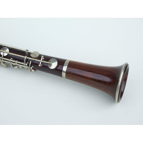 173 - A G Mahillon, London rosewood clarinet, Gold Medal, Paris 1878, manufactured by 'M Albert, Brussels,... 