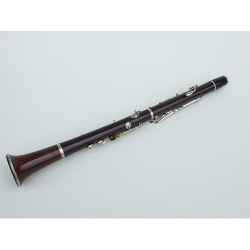 173 - A G Mahillon, London rosewood clarinet, Gold Medal, Paris 1878, manufactured by 'M Albert, Brussels,... 