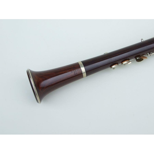 173 - A G Mahillon, London rosewood clarinet, Gold Medal, Paris 1878, manufactured by 'M Albert, Brussels,... 