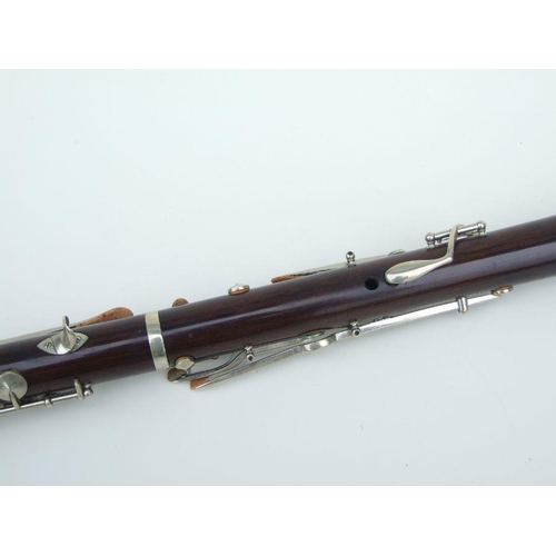 173 - A G Mahillon, London rosewood clarinet, Gold Medal, Paris 1878, manufactured by 'M Albert, Brussels,... 