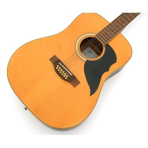 184 - An Eko Ranger 12FL 12-string electric acoustic guitar, serial no: 12060424, in a soft case, 107cms h... 