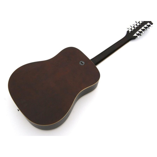 184 - An Eko Ranger 12FL 12-string electric acoustic guitar, serial no: 12060424, in a soft case, 107cms h... 