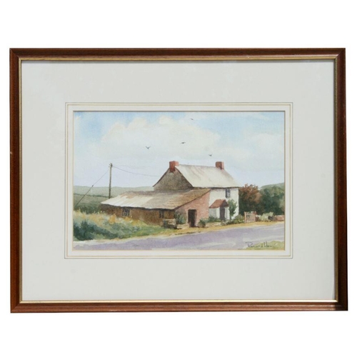 342 - Ronald Homes (modern British) - A Cornish Cottage - watercolour, signed lower right, framed & gl... 