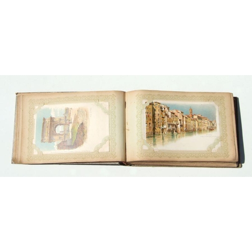 40 - An early 20th century postcard album of scenes of Venice, Murano and other European scenes.