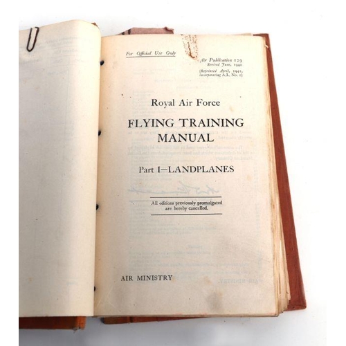 120 - A Royal Air Force flying training manual (1940) with station stamp for RAF Elsham Wolds, dated 11-2-... 