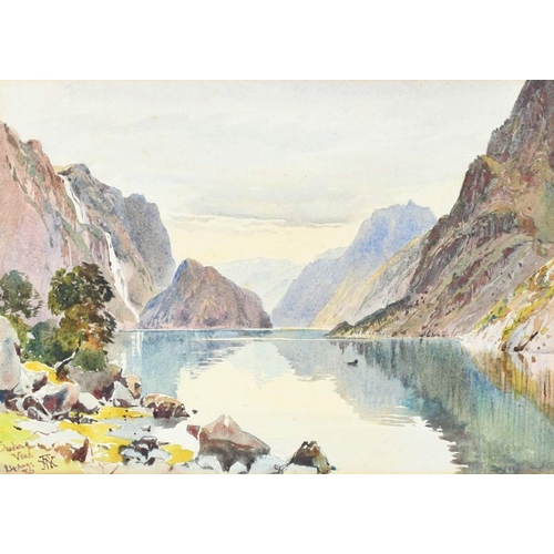 241 - Alfred Waterhouse RA (1830-1905) View of Sandven Lake, Norway; View of Prague; View of a lakeside to... 