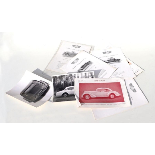 26 - A quantity of Alvis 3 litre sales brochures, press photographs and ephemera covering all models incl... 