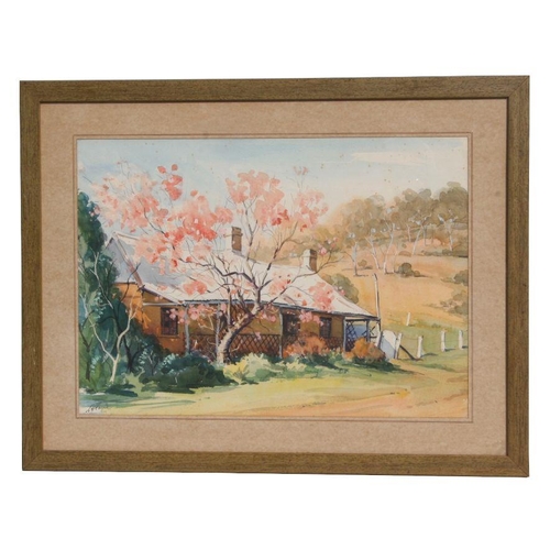 292 - C H Payne - a pair of Australian landscape scenes depicting  a cow amongst eucalyptus trees and the ... 