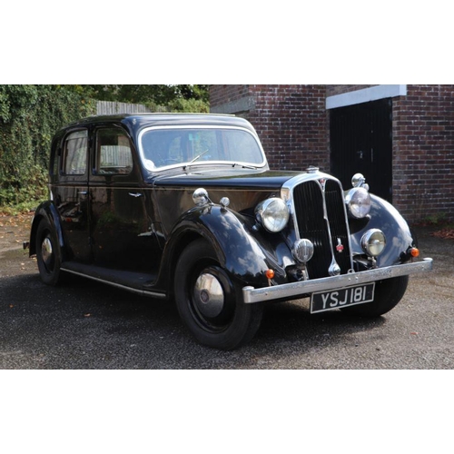 58 - A 1947 Rover 12 P2 saloon, registration no. YSJ 181, chassis no. R7211801, engine no. 7212147, black... 