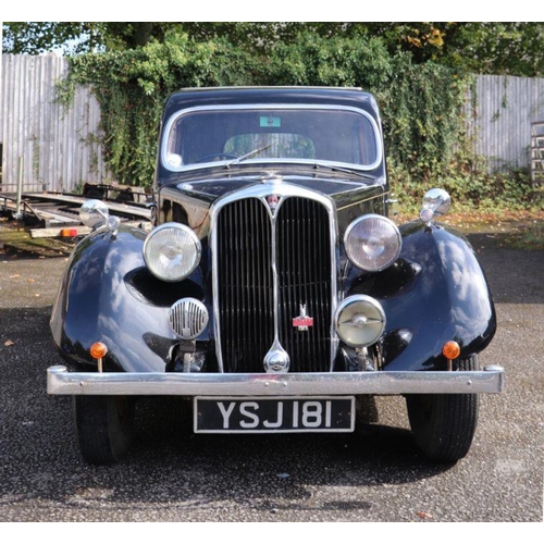 58 - A 1947 Rover 12 P2 saloon, registration no. YSJ 181, chassis no. R7211801, engine no. 7212147, black... 