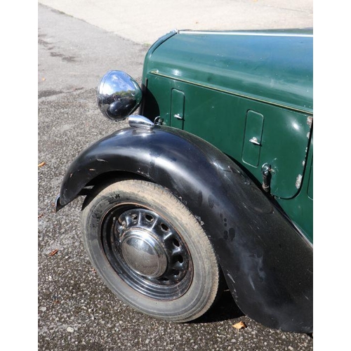 61 - A 1938 Austin 10 saloon, registration no. EUU 852, chassis no. G145612, engine no. LG145288, green o... 