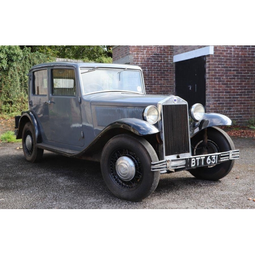 62 - A 1935 Lancia Augusta, registration no. BTT 631, chassis no. 317034, grey.  This rare pre WWII Lanci... 