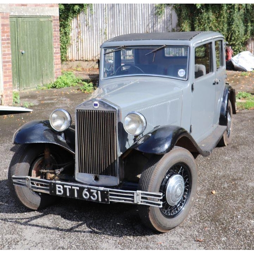 62 - A 1935 Lancia Augusta, registration no. BTT 631, chassis no. 317034, grey.  This rare pre WWII Lanci... 