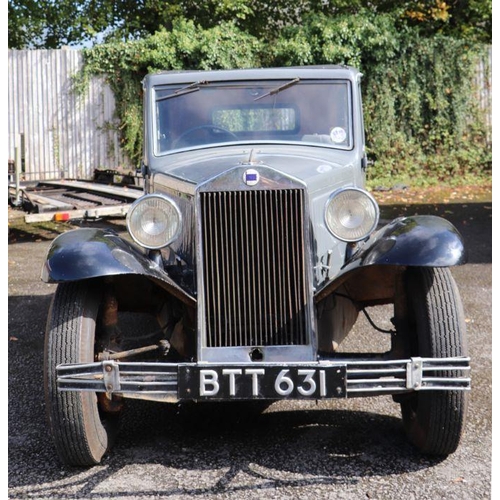 62 - A 1935 Lancia Augusta, registration no. BTT 631, chassis no. 317034, grey.  This rare pre WWII Lanci... 