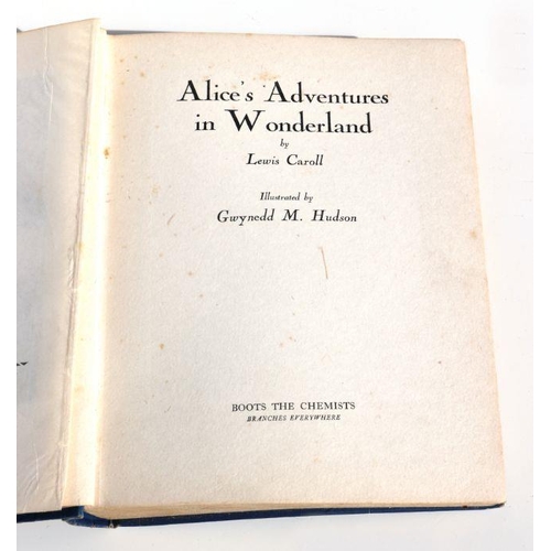 74 - Carroll (Lewis) - Alice's Adventures in Wonderland - illustrated by Gwynedd M Hudson, tooled cloth (... 