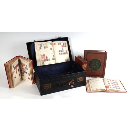 19 - Five stamp albums containing 19th and 20th century GB and World stamps to include Penny Reds, contai... 