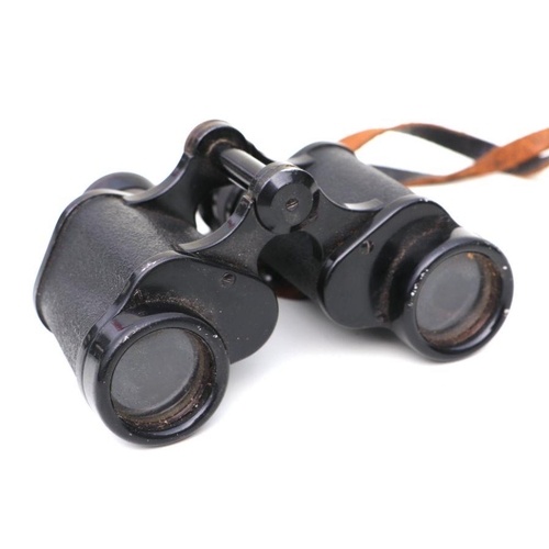 45 - A pair of WWII era German 6x3 binoculars, cased.