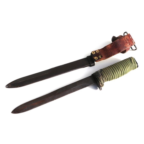 56 - A converted French model 1949/56 MAS Knife Bayonet (muzzle rings have been removed) to make into a f... 