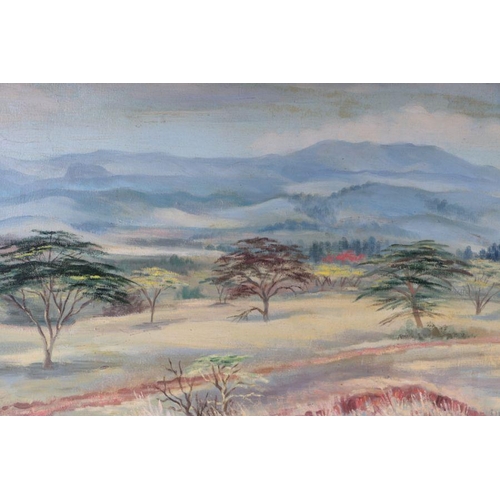 111 - Gaby Remnant (Kenya school) - Landscape in the Chesangain Hills, Kenya with Mount Elgon in the Dista... 