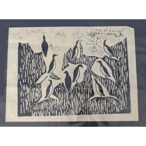 117 - An Inuit art collection of woodblocks / linocut prints from the late 1960's and 70's comprising Bern... 