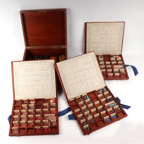 1506 - A rare 1912 Siemens Military marked War Games boxed set. The mahogany box is stamped on the LH side ... 