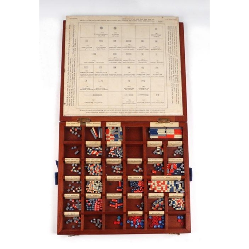 1506 - A rare 1912 Siemens Military marked War Games boxed set. The mahogany box is stamped on the LH side ... 