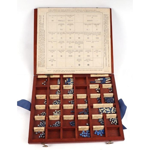 1506 - A rare 1912 Siemens Military marked War Games boxed set. The mahogany box is stamped on the LH side ... 